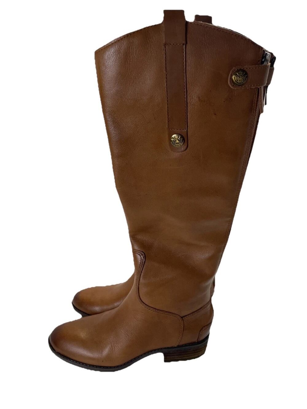 Sam Edelman Penny Leather Riding Boots 4M NIB Whiskey Color